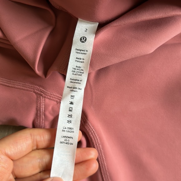 instill pant 25" brier rose size 2 lululemon nwt - Picture 6 of 15